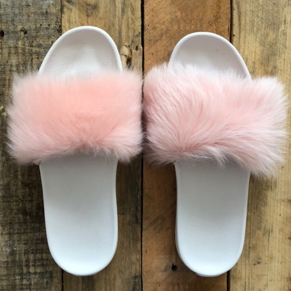 UGG Shoes - Brand New UGG Lamb Fur Pink Slide
